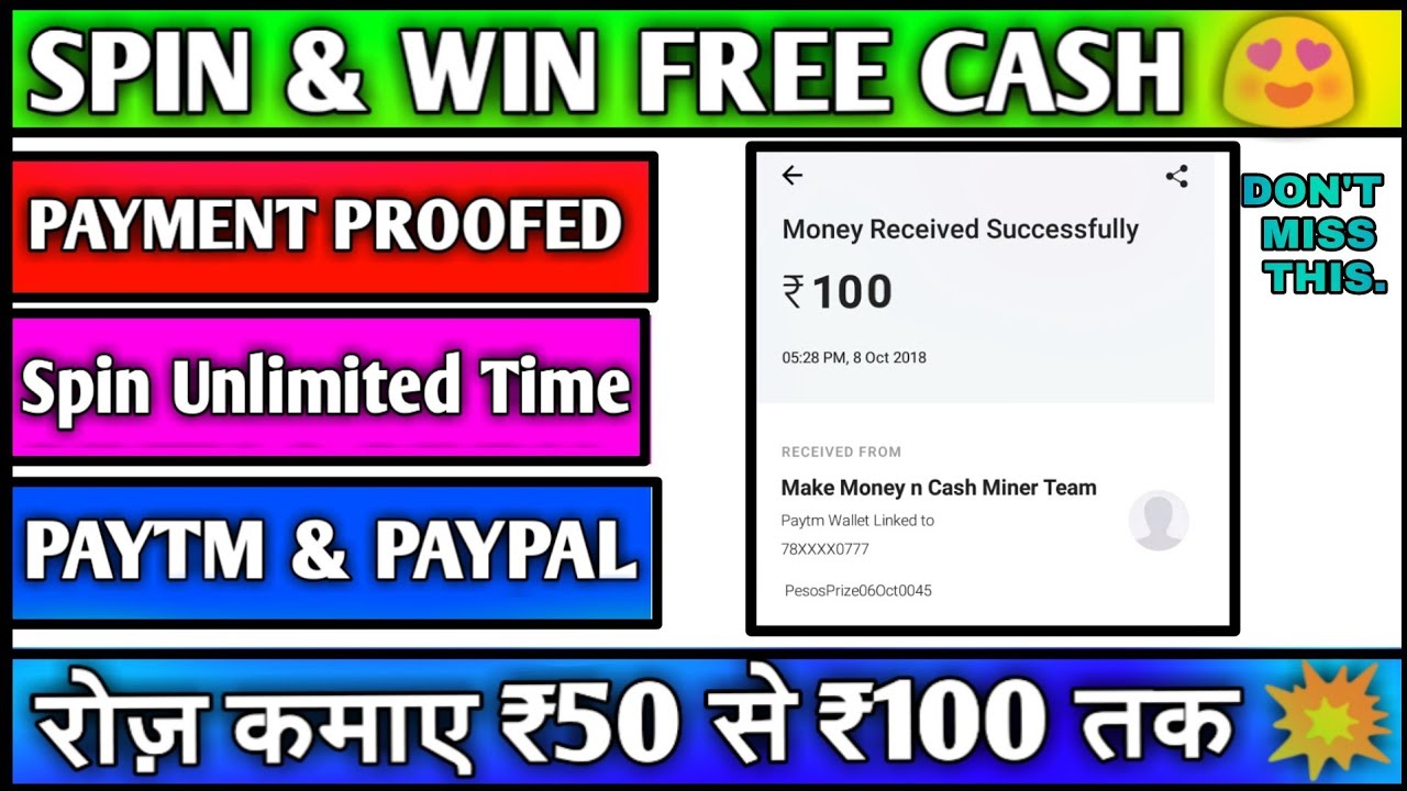 Spin To Win Unlimited Paypal Cash